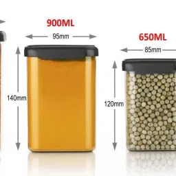 bennur 7 Plastic Grocery Container- 350 ml, 650 ml, 950 ml, 1400 ml image 5