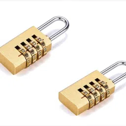 4 Digit Brass Re-Settable Combination Padlock/Password Lock (Pack of 2) Lock-picture-7