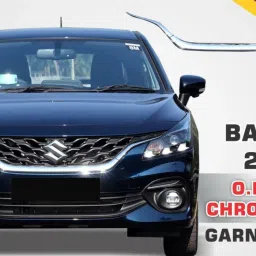 New Baleno 2022 OEM Type Front Grill Chrome Garnish set of 3 Chrome Maruti Baleno, Baleno 1.2 Alpha Front Garnish-image-27