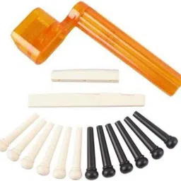 Classic String Winder + 1 Saddle,1 Nut,12 Pin Multicolor Guitar String-0