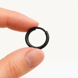 Bali_HOOP_BLK Alloy Hoop Earring-image-53
