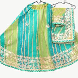 Leheriya Semi Stitched Lehenga Choli-image-2