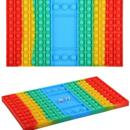 Push Pop Ludo Silicone Bubble Sensory Fidget Toy Set (Robot-Rainbow)-34