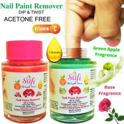 PREMIUM QUALITY Dip & Twist Instant Nail Paint Remover With ROSE & GREEN APPLE Fragrance: - Acetone Free, Enriched with Vitamin C or Vitamin E.-5