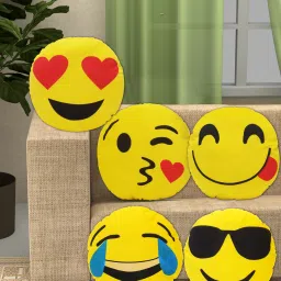 Polyester Fibre Smiley Cushion Pack of 5-image-95
