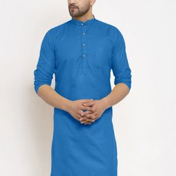 poshside Men Solid Cotton Blend Straight Kurta-picture-42