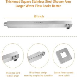 adivta Square Overhead Shower 10*10_15 Fixed Mount image 3