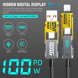 TECHGLIDE 4-in-1 Cable 1 m 65W Data Cable-001 image 3