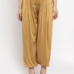 Solid Cotton Lycra Blend Women Harem Pants-image-26
