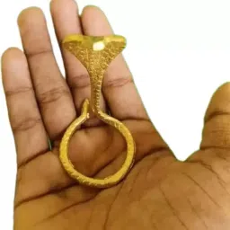 Narmadeshwar Shivling brass naag for home puja original Decorative Showpiece - 7 cm-picture-19
