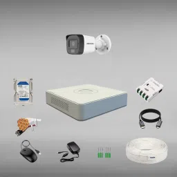 Clocite HIKVISION 3K (5MP) 1 Bullet Cameras (Color Night Vision+Audio) + 4CH DVR Security Camera-picture-3