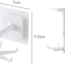 360° Rotating Folding Hook Wall Mounted Kitchen Utensil Hanging Rotary Hook Swivel Hook 6-22