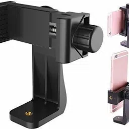 Ganesh Universal Tripod Mount Adapter Clip with Adjustable Clamp for Mobile Phone, Smartphones & All Types of Tripods (Black) Tripod-image-60