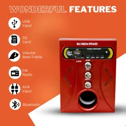 palco sound system M650 Wireless Portable Multimedia Speaker System, Deep Bass, FM Radio, USB, AUX 10 W Bluetooth Laptop/Desktop Speaker image 3
