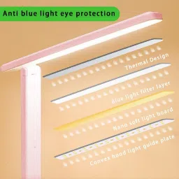akr Powerful Rechargeable Foldable LED Desk Lamp With 3 Level Colour Temperature Study Lamp image 3