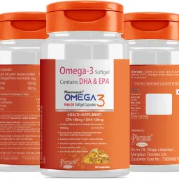 pharmazain life sciences Omega 3 Fish oil 60 capsules 1000 mg DHA for brain, heart & eye image 4