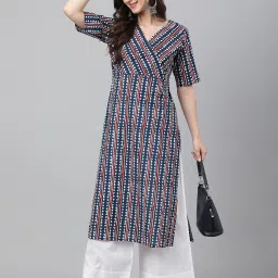 Women Printed Viscose Rayon Straight Kurta-image-100
