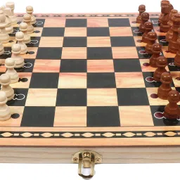 Wooden Folding Chess Set 12*12 inch || Wooden Chess Pieces || Strategy & War Board Game-23