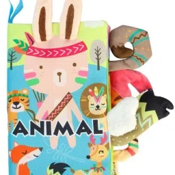 Baby Fabric Book Learning Toy Months 0 3 6 12 Months,Sensory Soft 3D Animal Rattle-picture-10