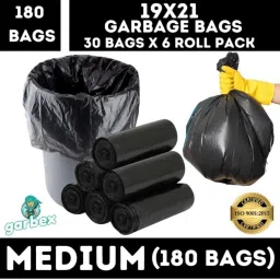 Biodegradable Garbage Bags 19 X 21 Inches Medium Size Plastic Dustbin (Bla Plastic Dustbin-image-63