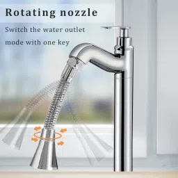 hexoniq 360° Rotatable 2 Mode Water Saving Anti Splash Swivel Aerator Faucet Nozzle Faucet Nozzle image 3
