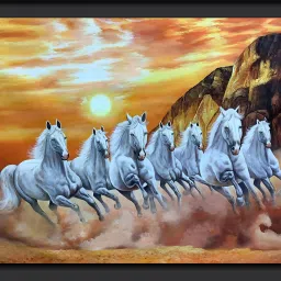 BEAUTIFUL SEVEN HORSES FRAME Photographic Paper-image-27