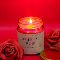 Oriental Rose|Soy Wax Candle|Aroma Therapy Candle|Burning Time :-45 HRS Candle-image-99