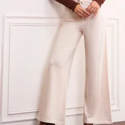 Women Solid White Track Pants-image-36