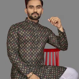 Men Printed Cotton Blend Straight Kurta-image-50