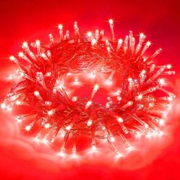 junjadiya 60 LEDs 19 m Red Steady Ball Rice Lights-picture-12