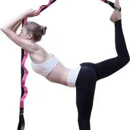 Yoga Strap/Belt with 9 loops Extra Safe Adjustable Best for Daily Stretching Nylon Yoga Strap-image-26
