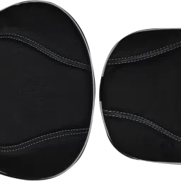 Black with White Thread Lining Seat Cover Split Bike Seat Cover For Royal Enfield Classic, Classic 350, Classic 500, Classic Chrome, Classic Desert Storm-13