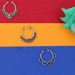 Gurjari Jewellers Silver Plated Metal Nathiya-12