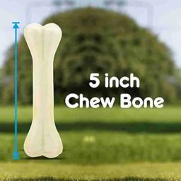 aviean international Pet White Rawhide Calcium Bone For Dog (Pack Of 2) Egg, Chicken, Mutton Dog & Cat Chew image 2