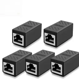 RAREGEAR RJ45 Coupler Ethernet Coupler Cat7, Cat6 Cat5e RJ45 8P8C LAN Coupler (Pack of 5) Lan Adapter-13