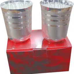 Silver Plated Set Of 2 Disco Glass Set Glass Serving Set-picture-13