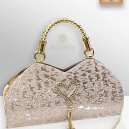 Clear Women Sling Bag Gold Sling Bag Pink Party Wear Clutch / Sling Bag for Girls / Women - Small Size-image-81
