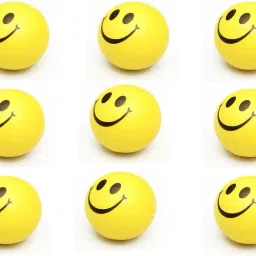 09 PCS Smiley Ball OR Soft Stress Relief Ball OR Smiley Squeeze Ball- 7 cm-image-22