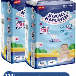 Premium super soft baby diaper with a 3D bubble top (Pack of 2) - XS-10
