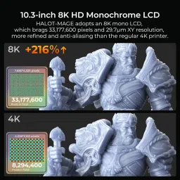 wol3d Creality Resin 3D Printer Halot Mage 8K Resolution 3D Printer image 3