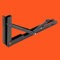Shelf_Brackets_10 12, Folding Shelf Bracket 12 Inch, 2 Pcs, Max Load 200KG(Black) Shelf Bracket-40