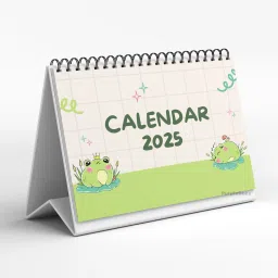 Cute Frog Desk Calendar with Notes Section| A5 Size 2025 Table Calendar-24