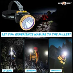 pick ur needs 200W Laser Rechargeable Headlamp With Straps For Outdoor Usage 3600 mAh Battery 5 hrs Torch Emergency Light image 4
