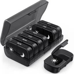 7 Days Days Medicine Tablets Organizer Case Travel Pill Box For 2 Times a Day | 01 Pcs Pill Box-9