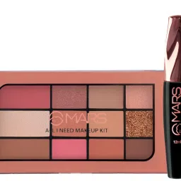 mars 9 Shade Eyeshdow+Highlighter+Blusher+Bronzer+Smudge Proof Mascara+Eyeliner-01 image 4