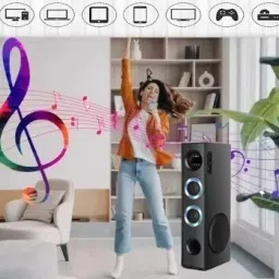 Yoment KJIBluetooth Music System Home theater 100 W Bluetooth Tower Speaker image 2