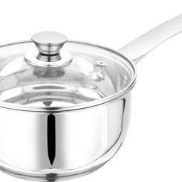 Induction Tri ply Base Deluxe Sauce Sauce Pan 16 cm diameter with Lid 1.7 L capacity-image-19