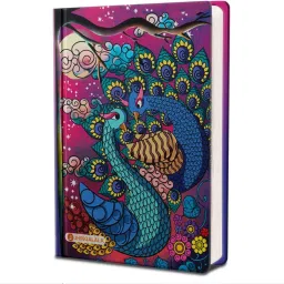 Dancing Peacock Hard Bound Undated A5 Diary Notebook (20 X 14.5 CM,190 Rule d Perforated Pages) Diary for Writing, Gift for Friend, Personal Diary A5 Notebook Ruled 190 Pages-image-8