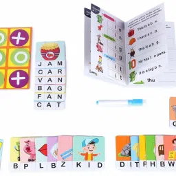 promocart Learn Words with Vowels Jigsaw Puzzle with Activity Book, 90 Pcs image 2