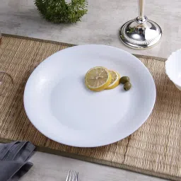 Plainware Opalware Glass Full Plate Set of 6 (10.6-inch) Dinner Plate-4